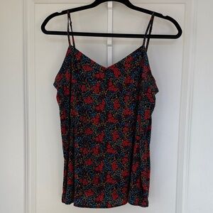 GAP Red and Blue Floral Camisole